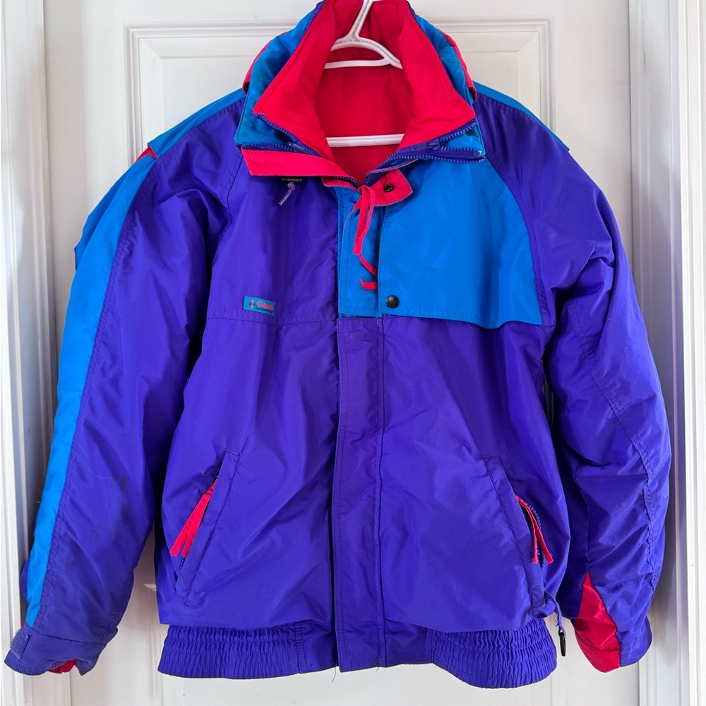 Retro Columbia 3 way Jacket - Purple and Blue